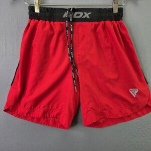 RDX MMA Training Shorts Mens Small Red Black Athletic Grappling Gym Combat 1084